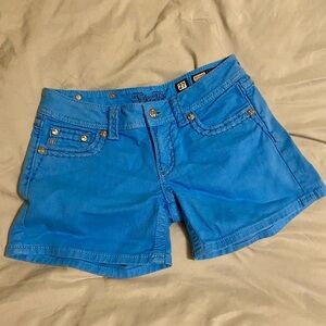 Miss Me Vibrant Blue Jean Shorts